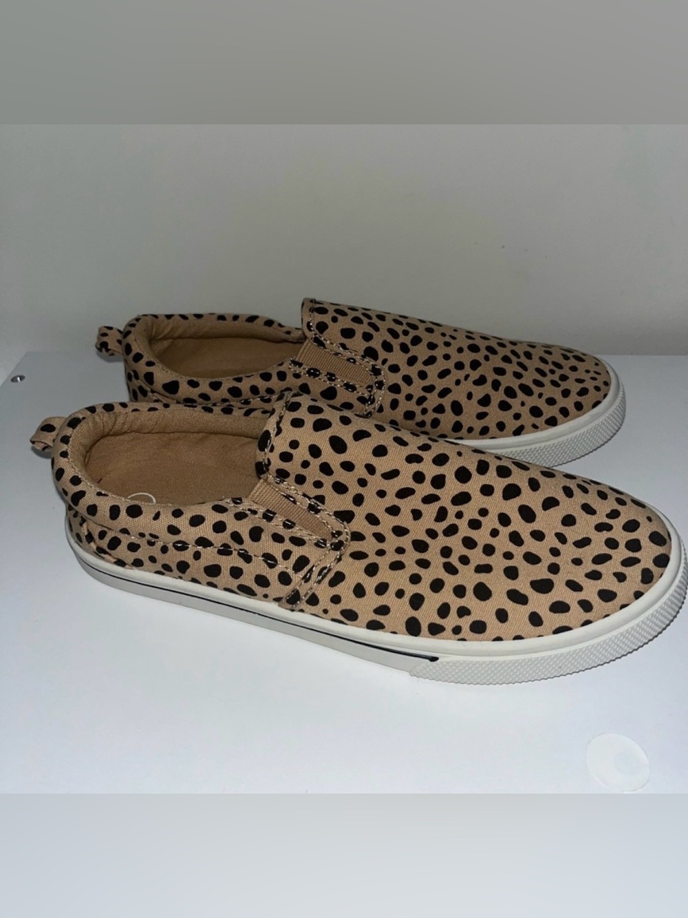 Cat & Jack Tan Cheetah Print Slip-On Sneakers